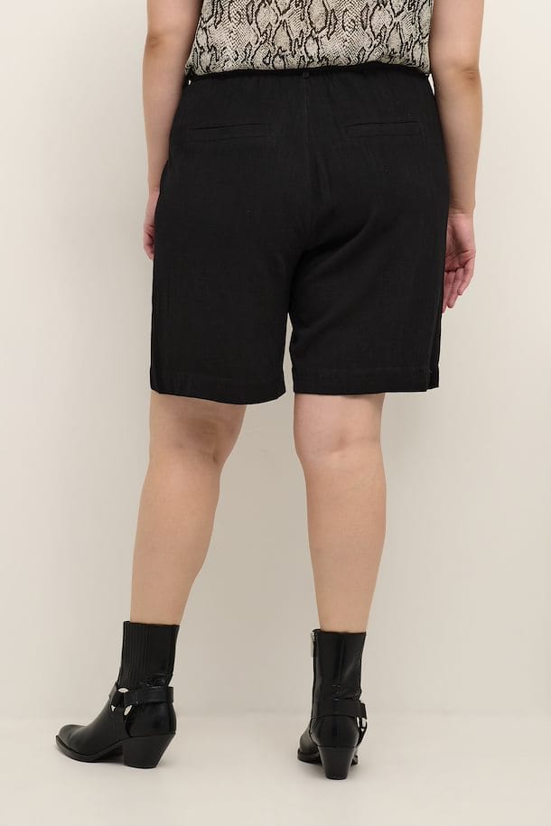 Kaffe Curve Shorts med belte ~ Sort