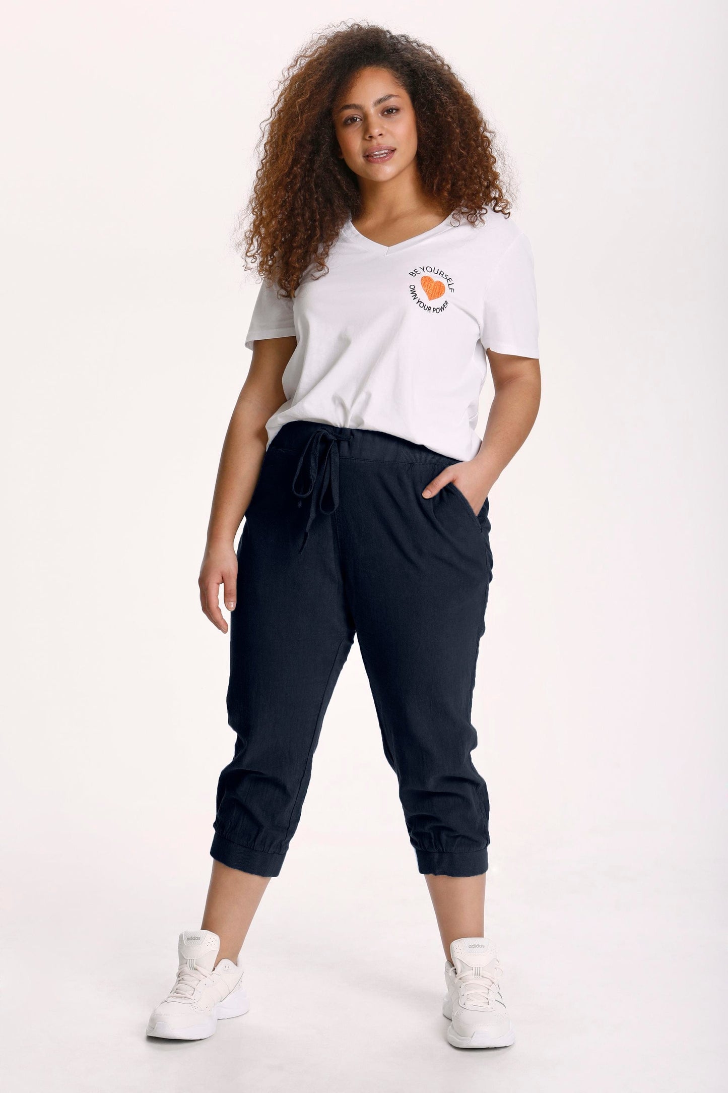 Kaffe Curve Capri bukse ~ Marineblå