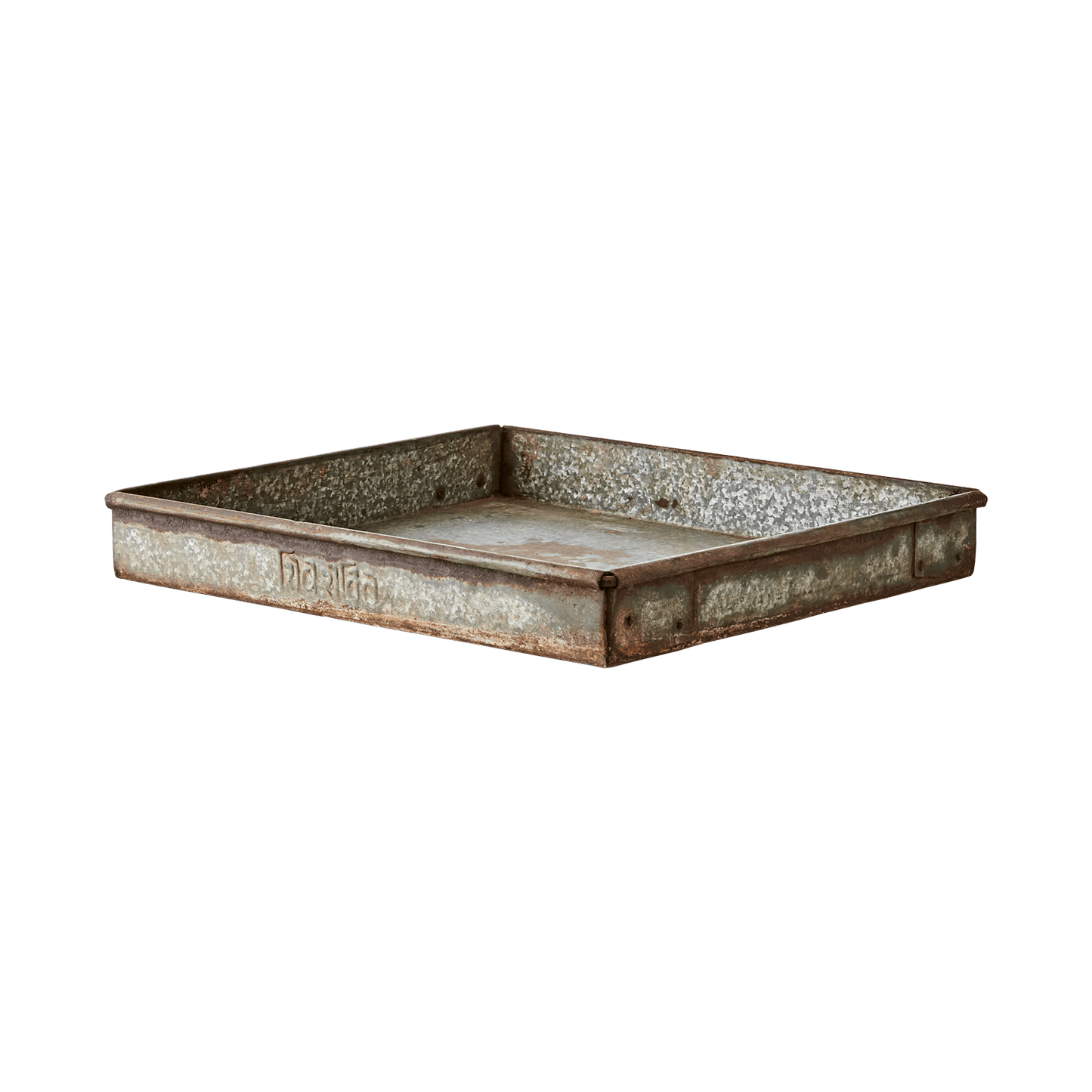 Vintage metallbrett med kant