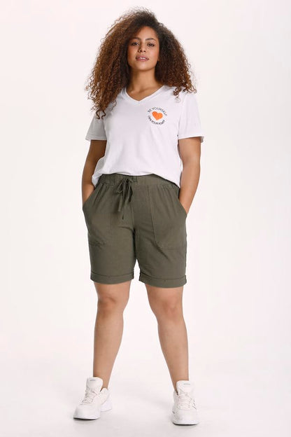 Kaffe Curve Shorts ~ Armygrønn