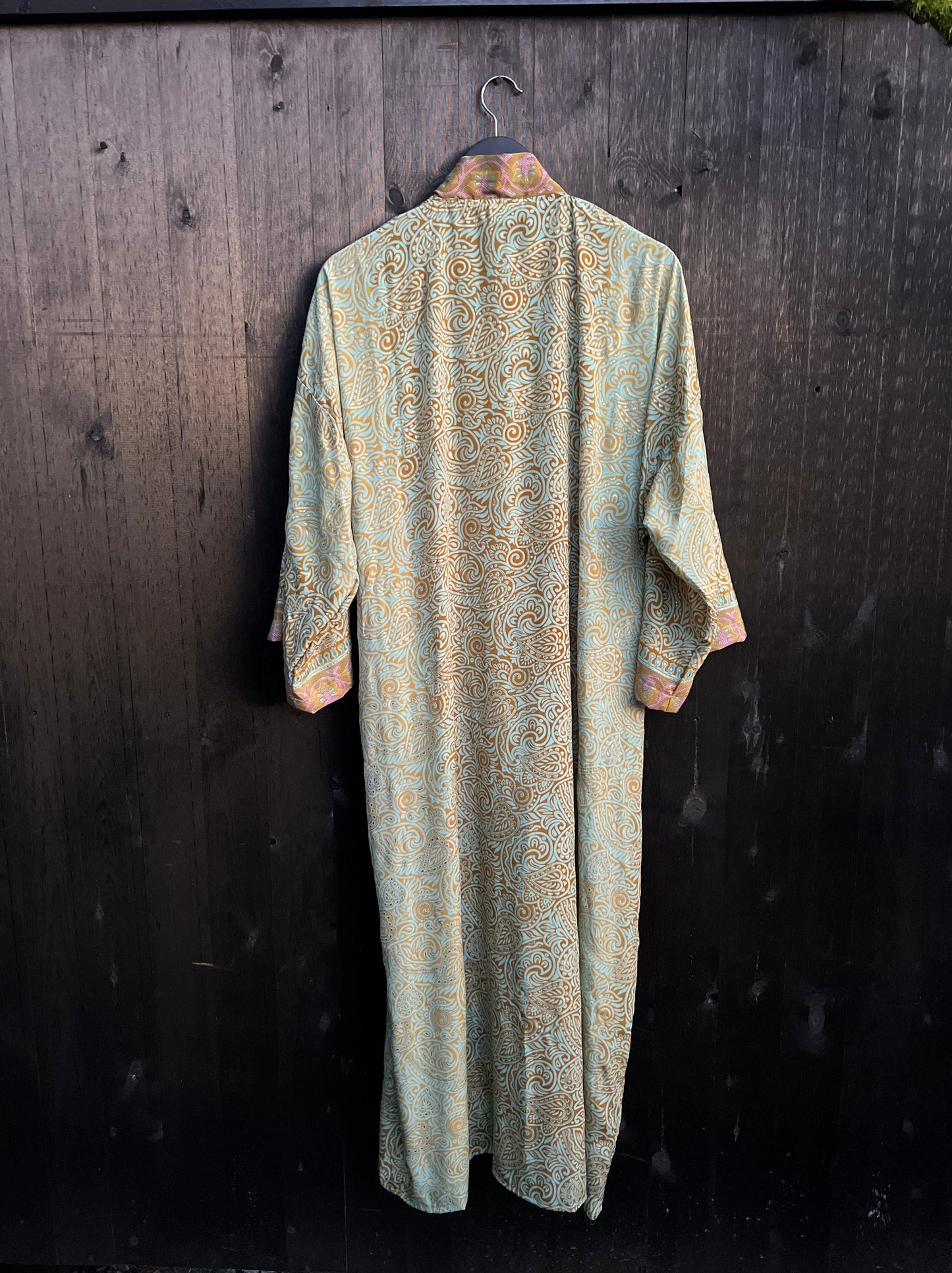 Kimono Paisley Lang ~ Lys Grønn