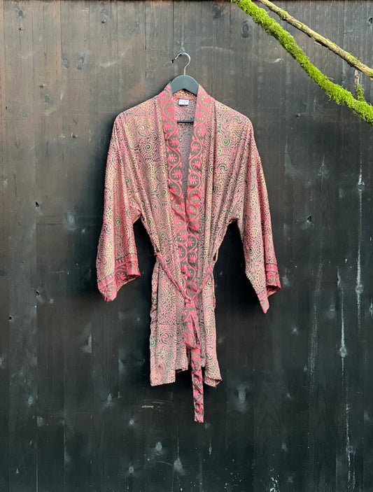 Kimono Paisley Kort ~ Rosa