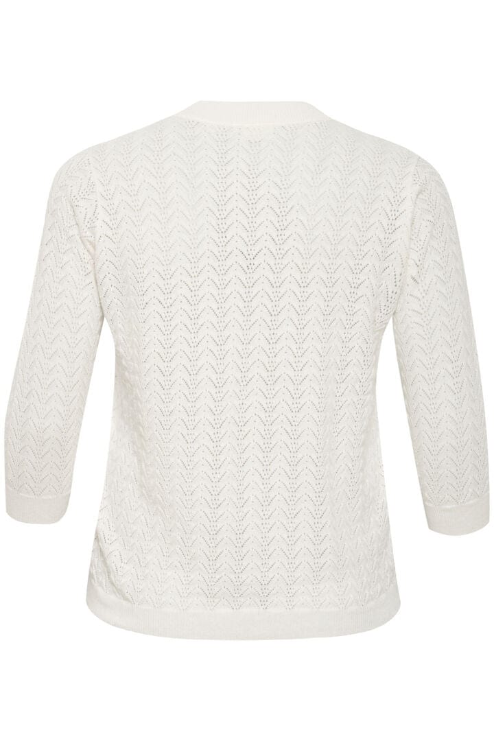 Cardigan KCMAGNA Finstrikket Off-white