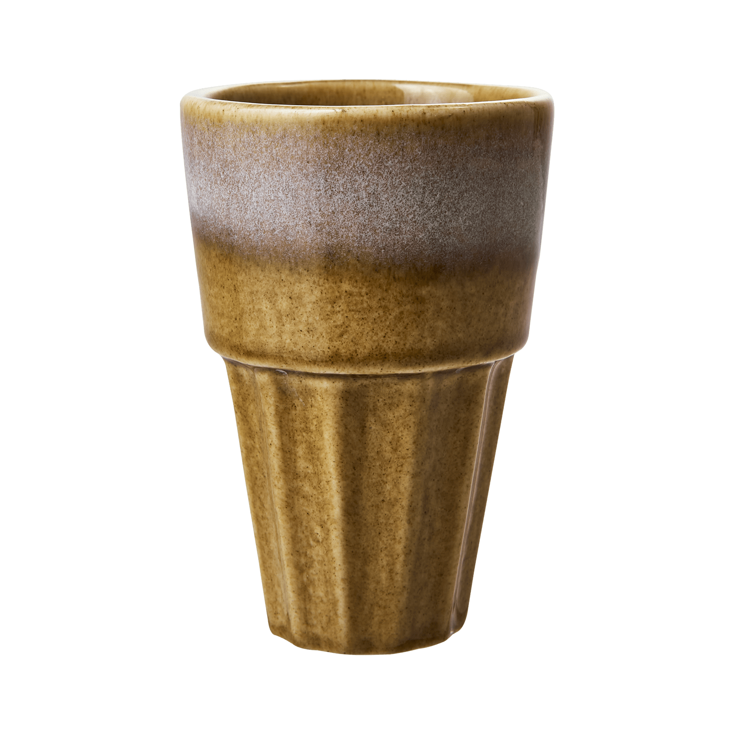 Lekker glasert sennepsgul espresso kopp i keramikk. Costa serien kommer i en variert fargetone og mønster. Dette pga den naturlige reaksjonen ved glasurbrenningen, hvert produkt er unikt, fra Affari of Sweden.