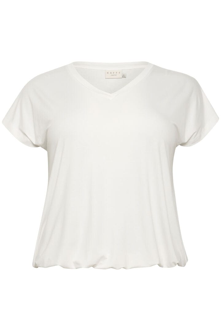 T-Shirt V-hals Basic CHJENA Chalk