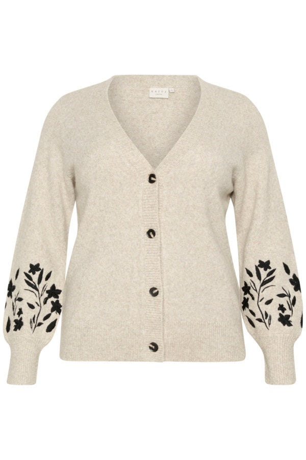 Cardigan KClisetta Beige med Broderier